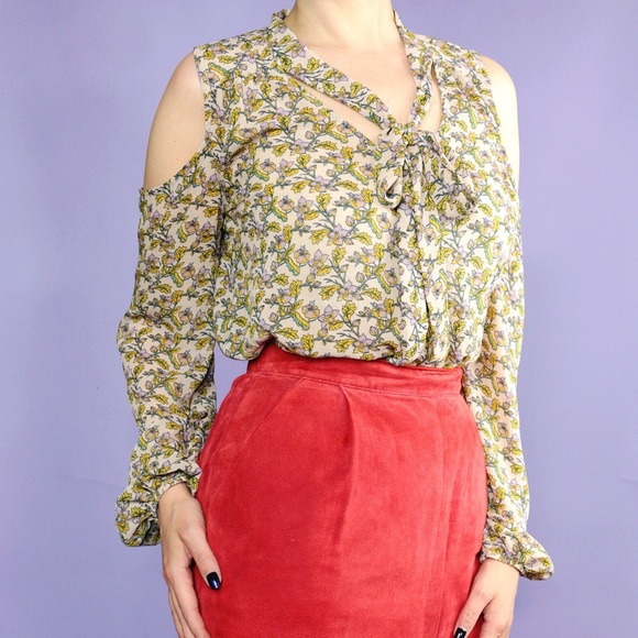 Vintage Suede Rust Pencil Skirt - Picture 5 of 5